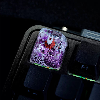 Hollow Knight: Silksong, Hornet Theme, Microscopic World Crystal Resin Personalized Keycaps, Anime Game Creative Decorative Keycaps