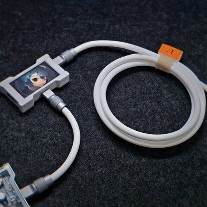 Pure copper core genuine skin friendly silicone aviation plug plug HUB cable, keyboard connection cable 8K return rate e-sports game keyboard data cable Type-C-Type-C
