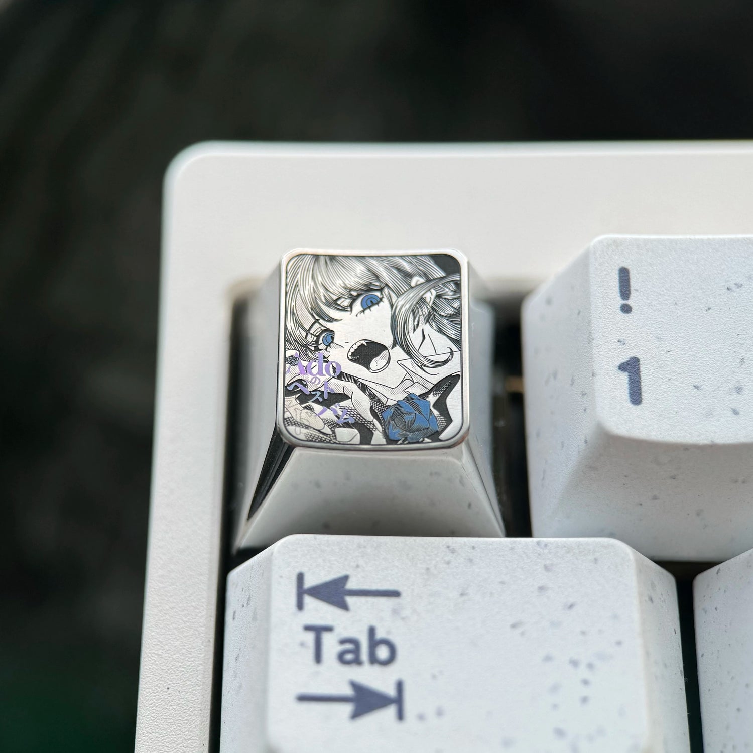 Ado series titanium mechanical keyboard keycaps, precision carved lines, anime virtual singers, ESC backup keys