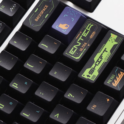 Cyberpunk Pulse Theme -137 Keys - Original High PBT Thermal Sublimation Mechanical Keyboard Custom Decorative Keycap Set