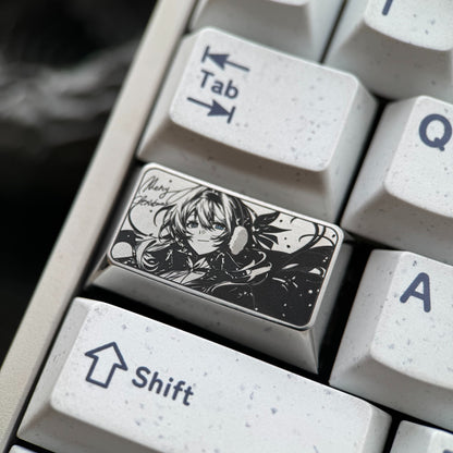 Honkai: Star Rail, Firefly, 1.5U/1.75U titanium alloy precision carved personalized keycaps, anime and game culture creative mechanical keyboard art decorative keycaps