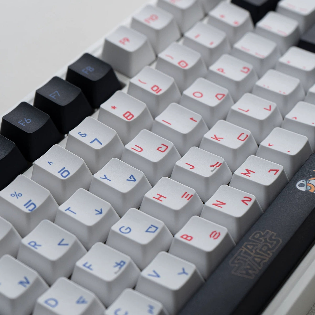 Star Wars Theme PBT Material, Science fiction movies, creative keycap designs for TV series, Mechanical Keyboard Replacement Keycap Set, suitable for 61/64/68/75/84/87/104 Key Mechanical Keyboard