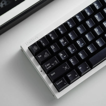 Black/White Holiday Pearl Paint Mechanical Keyboard Keycaps Minimalist Style Decorative Keycaps, PBT Heat Sublimation Original Factory Height, Personalized Keyboard Keycap Set