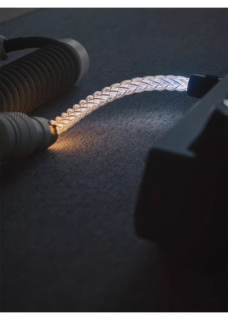 Three segment cold and warm light aviation plug, manually customized data cable, wild color matching magnetic shaft mechanical keyboard cable