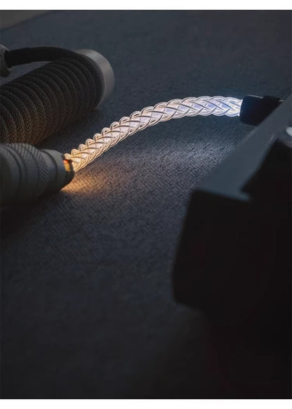 Three segment cold and warm light aviation plug, manually customized data cable, wild color matching magnetic shaft mechanical keyboard cable
