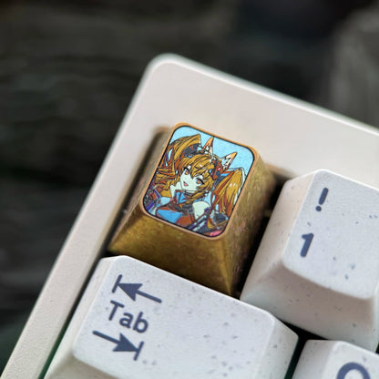 Arknights: Endfield Theme, 1U Titanium Alloy Custom Keycaps, Anime &amp; Gaming Cultural Creative Mechanical Keyboard Decor Keycaps