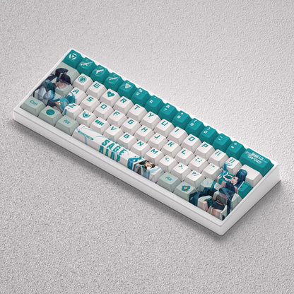 VALORANT series, Sage theme, original high PBT material compatible MX switch mechanical keyboard, anime game theme set keycaps, mechanical keyboard replacement keycap set