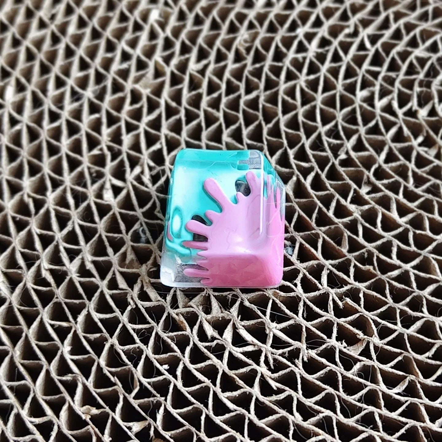 Splatoon theme, inkjet/graffiti, crystal resin personalized keycaps, game culture creative keycaps, Mechanical keyboard decorative keycaps