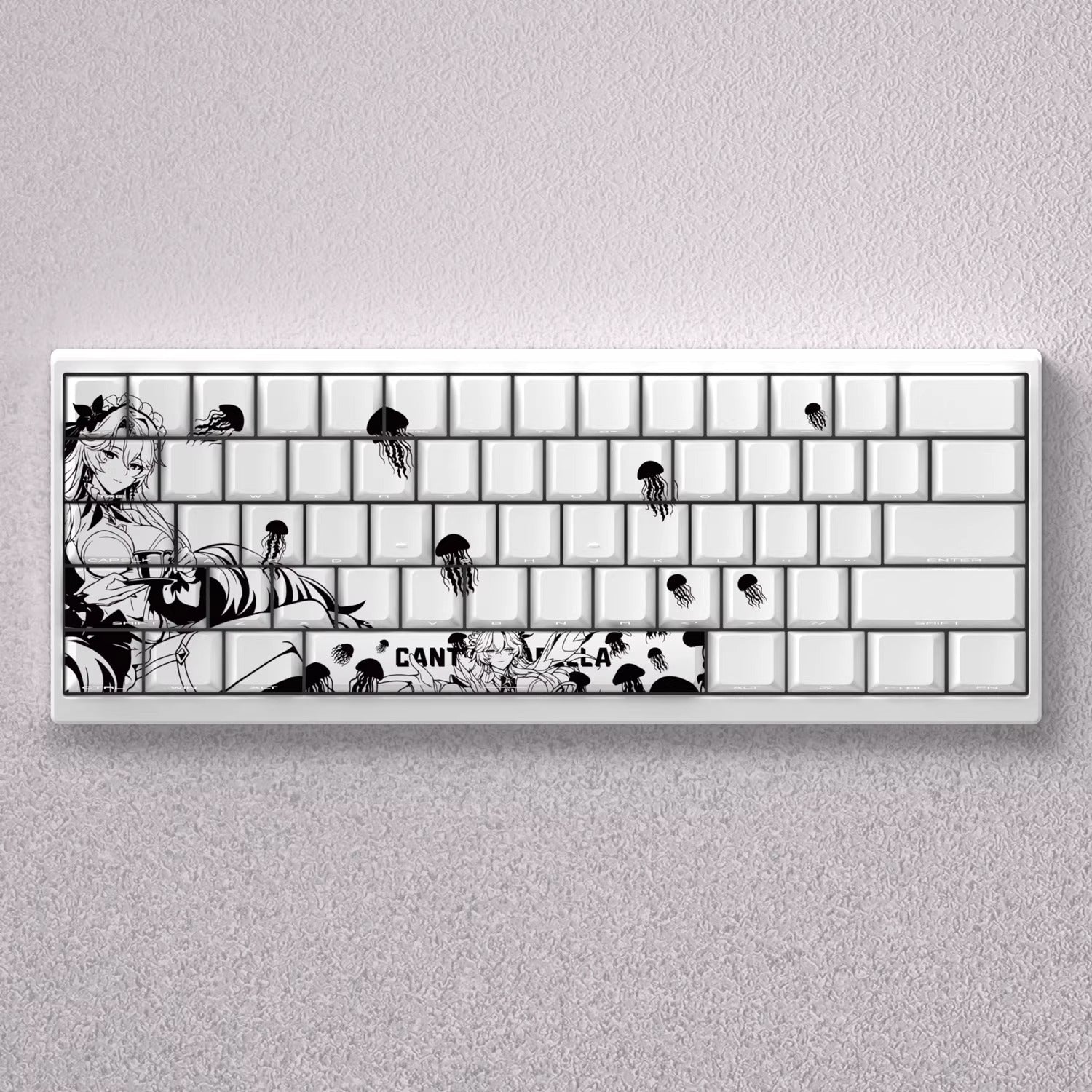 Wuthering Waves series, Cantarella theme, original high PBT material compatible MX switch mechanical keyboard, anime game theme set keycaps, mechanical keyboard replacement keycap set