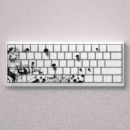 Wuthering Waves series, Cantarella theme, original high PBT material compatible MX switch mechanical keyboard, anime game theme set keycaps, mechanical keyboard replacement keycap set