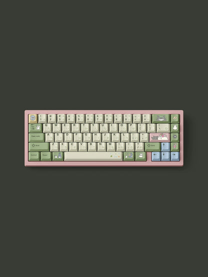 Miyazaki Hayao anime series, My Neighbor Totoro theme design keycaps set, Compatible with 61/64/68/75/84/87/104 Key Mechanical Keyboard Keycap Set