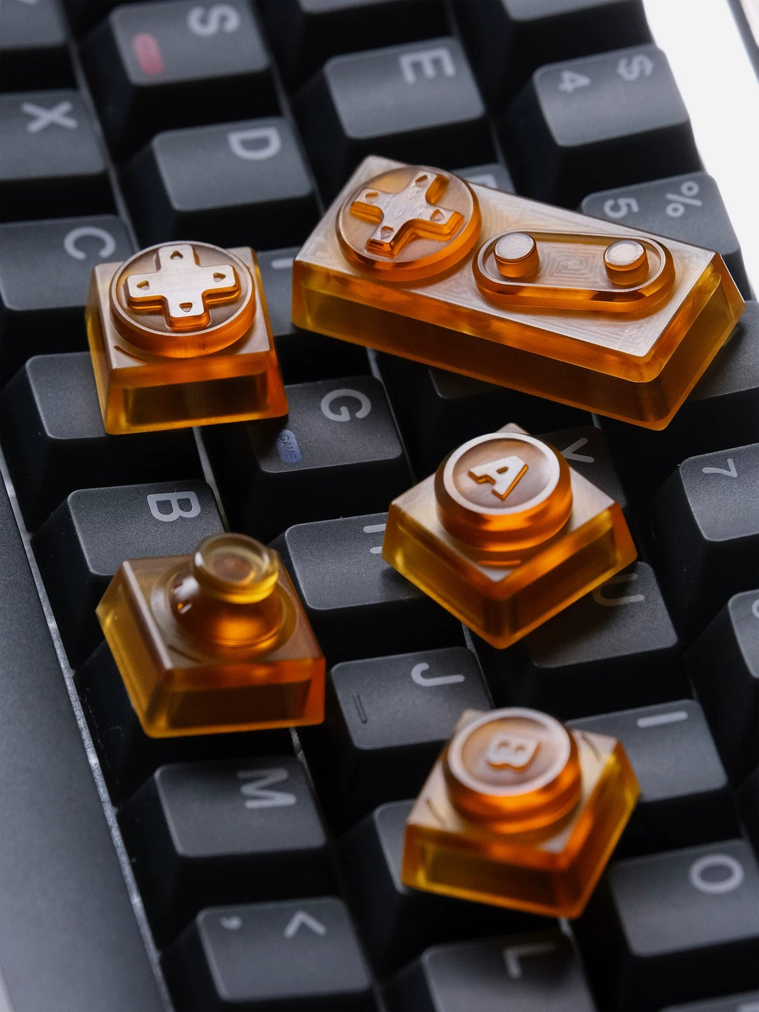 PEI Personalized Keycaps PC Material Personalized Keycaps, Gamepad Shaped Keys, Gamepad Metal CNC Mechanical Keyboard Decorative Keycap Set