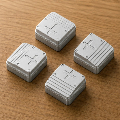 Overlapping Shadow "Metal Personalized Keycap Series, CNC Aluminum Alloy Processed Keycaps, Mechanical Keyboard Decorative Keycaps