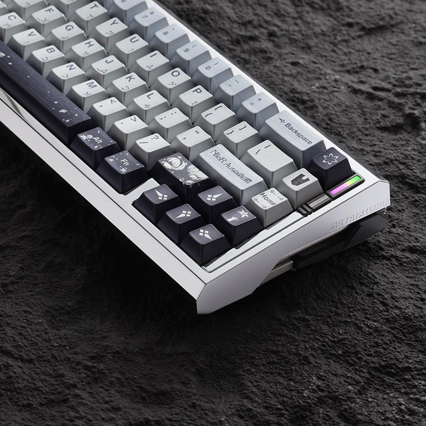 NieR: Automata theme design, custom set personalized keycap series, PBT material, factory height, compatible with 61/64/68/75/84/87/104 mechanical keyboard keycap set