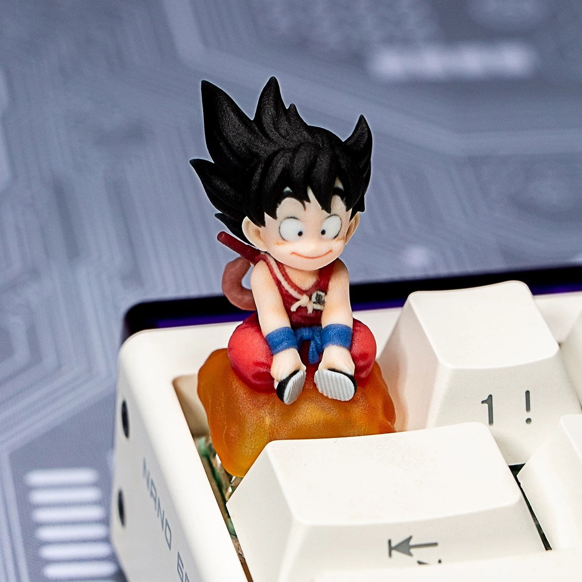 Dragon Ball, Son Goku, 3 D printing, not corroded or faded, three-dimensional modeling, anime, gaming, cultural creativity, personalized keycaps, mechanical keyboard decoration keycaps