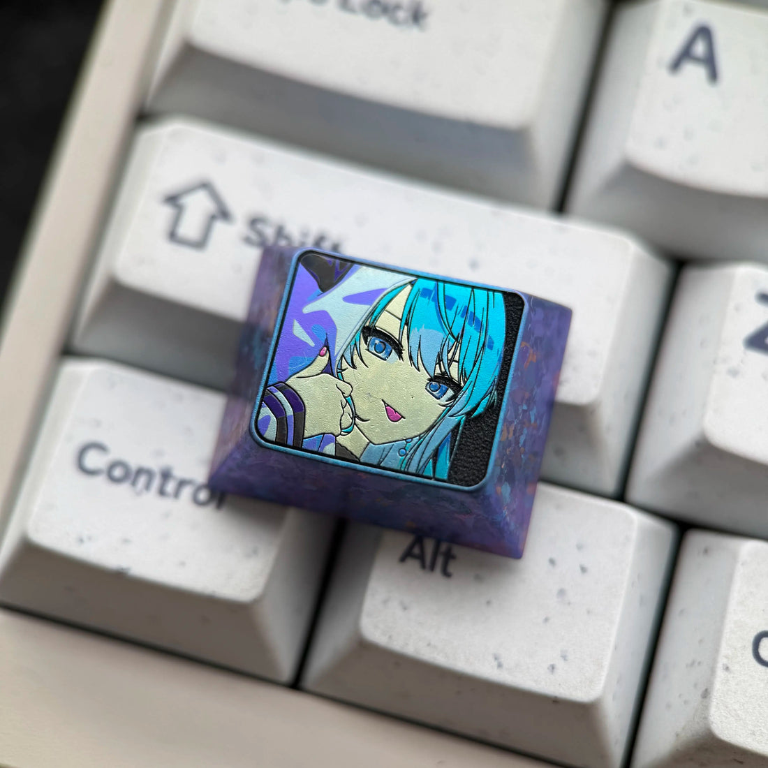 Hoshimachi Suisei Collection Titanium Mechanical Keyboard Keycaps 1.25U Series Customized Titanium Alloy Personalized Decorative Keycaps