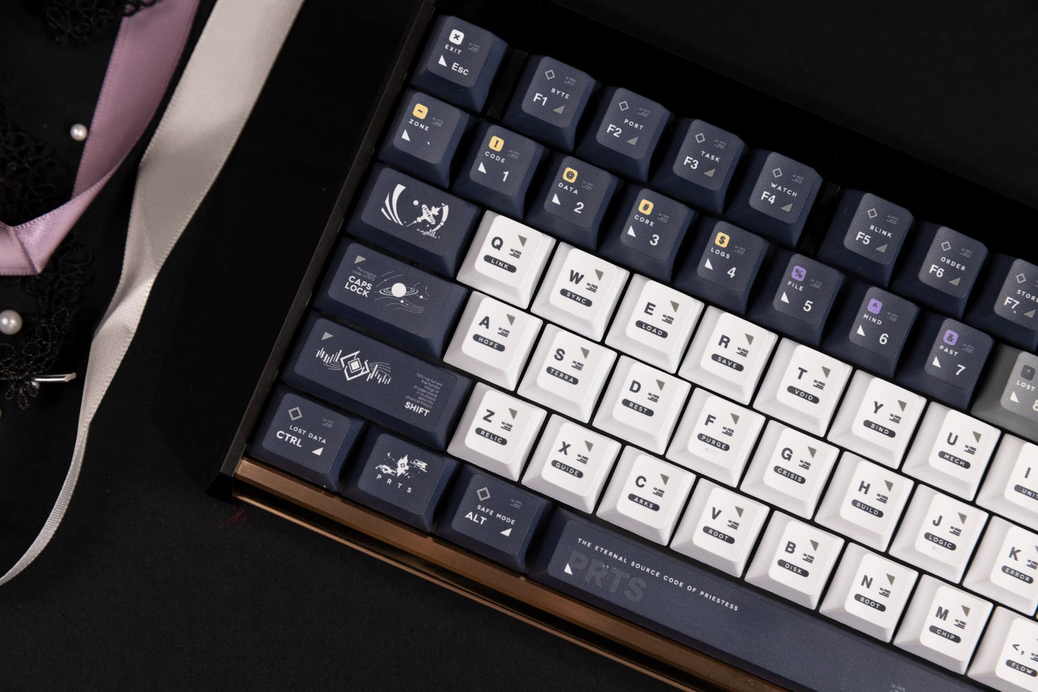 Arknights series,Priestess theme, custom set personalized keycap series, PBT material, compatible with 61/64/68/75/84/87/104  mechanical keyboard keycap set