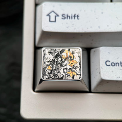 Mushoku Tensei: Jobless Reincarnation, Roxy1.25U precision titanium alloy, anime, game, novel, metal personalized keycaps