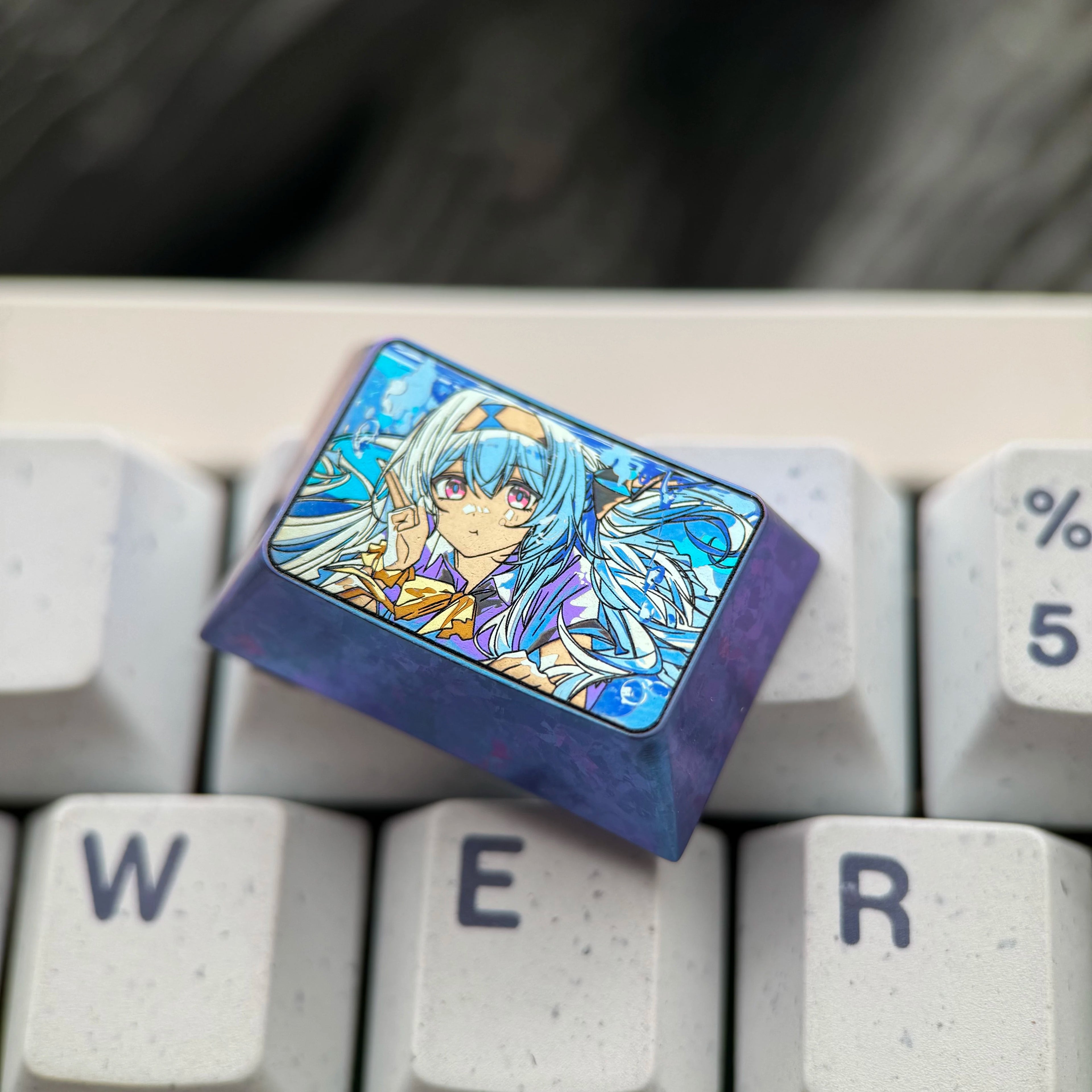 Honkai: Star Rail, Firefly theme, 1.5U titanium alloy personalized keycaps, anime and game culture creative art keycaps, mechanical keyboard decorative keycaps