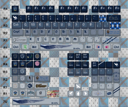 The Harry Potter themed series, PBT material, sublimation technology, animation cartoon decoration keycap set