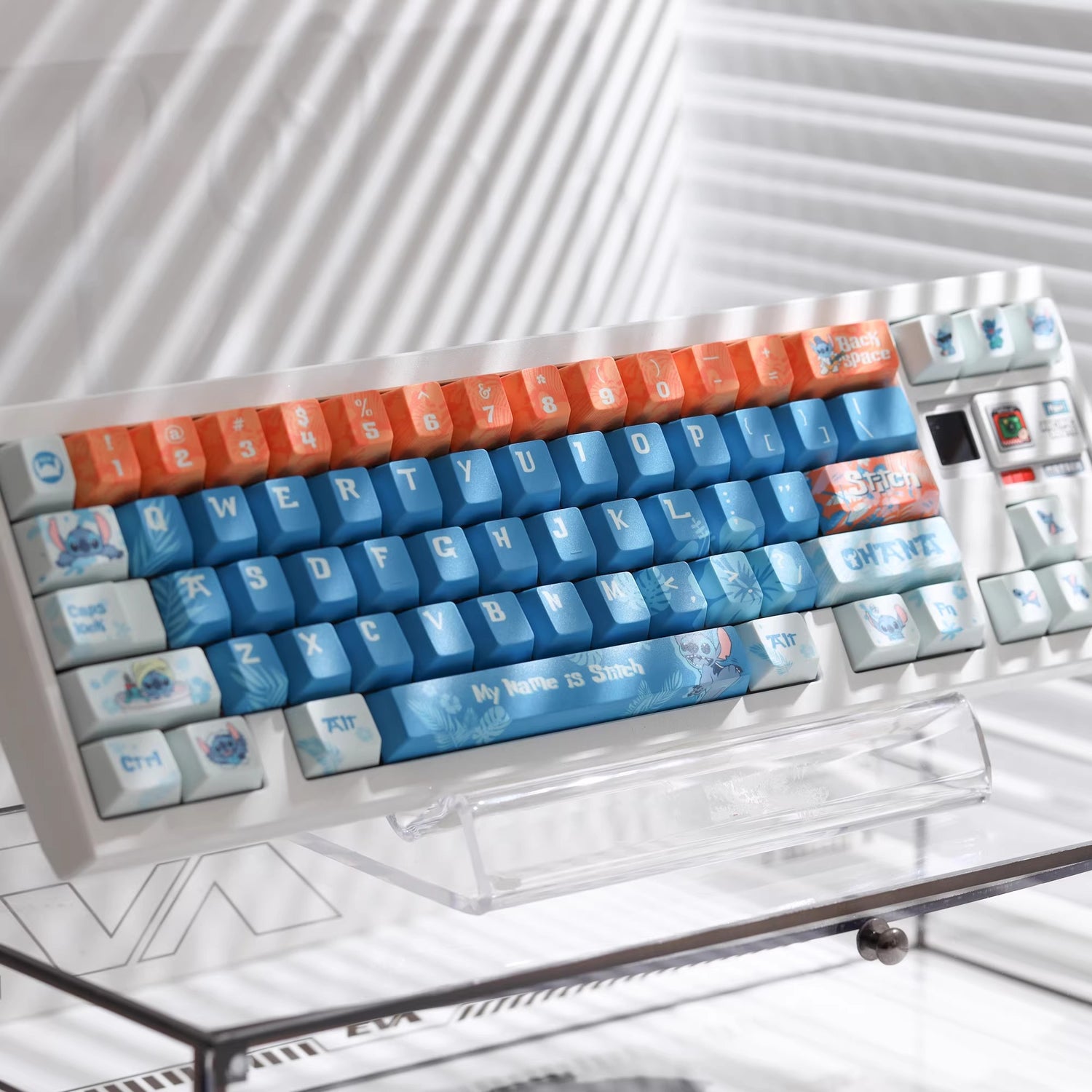 Lilo&amp;Stitch theme, Stitch PBT material, sublimation， Personalized keycap set, original factory height mechanical keyboard decorative keycap set