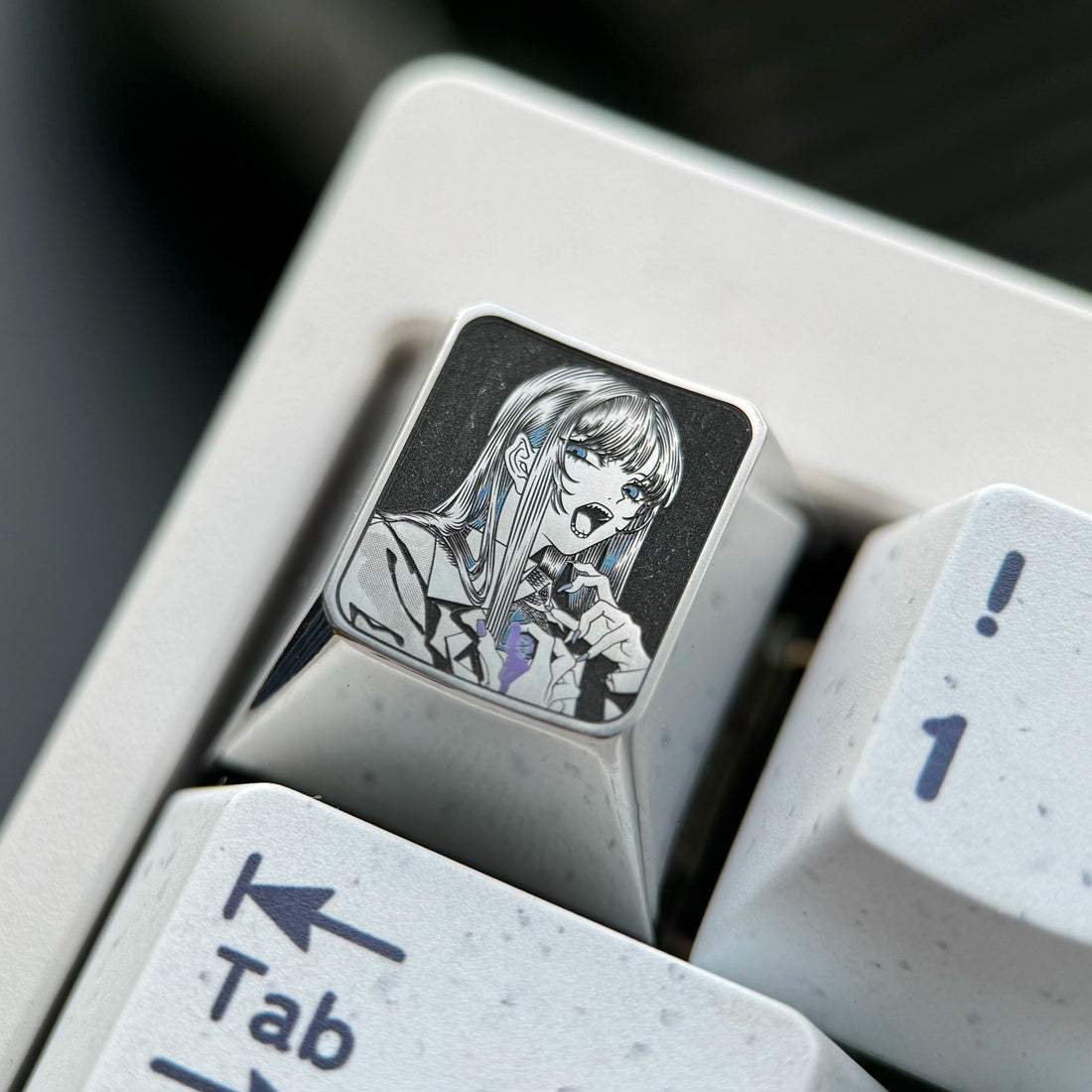 Ado series titanium mechanical keyboard keycaps, precision carved lines, anime virtual singers, ESC backup keys