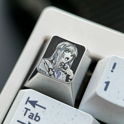 Ado series titanium mechanical keyboard keycaps, precision carved lines, anime virtual singers, ESC backup keys