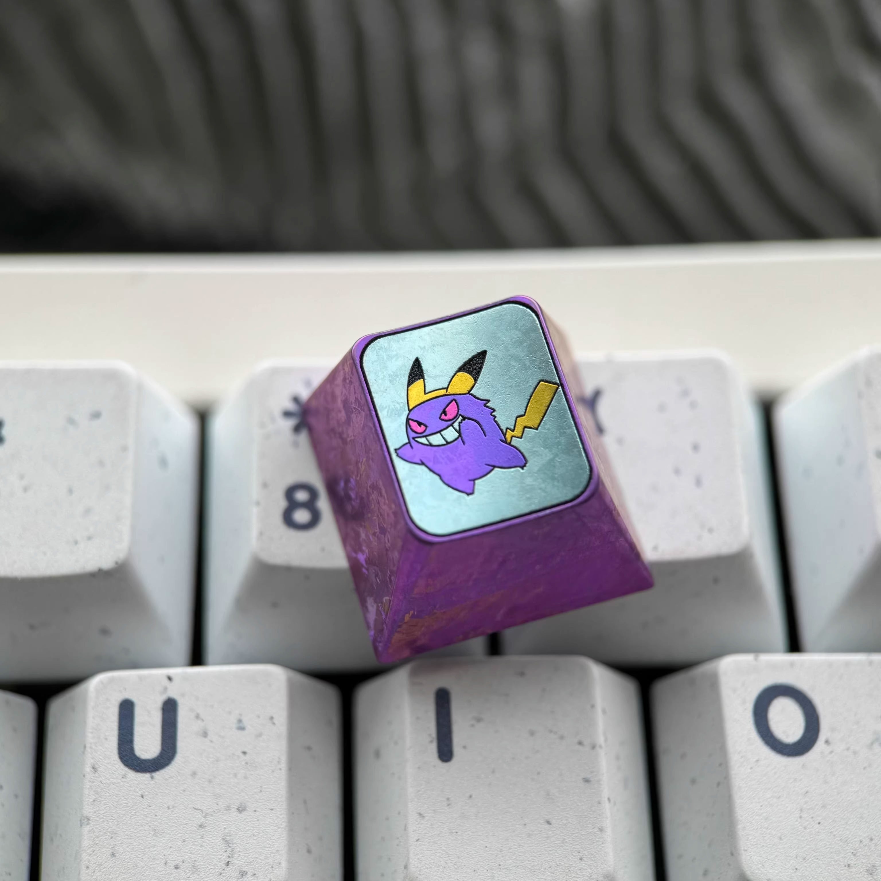 Pok é mon series, Gengar combination 1U titanium alloy personalized keycaps, anime and game culture creative and quirky decorative keycaps