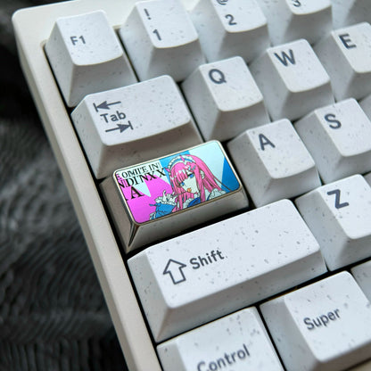 DARLING in the FRANXX, Zero Two 1.75U titanium alloy personalized keycaps, anime, gaming, cultural and creative mechanical keyboard decorative keycaps