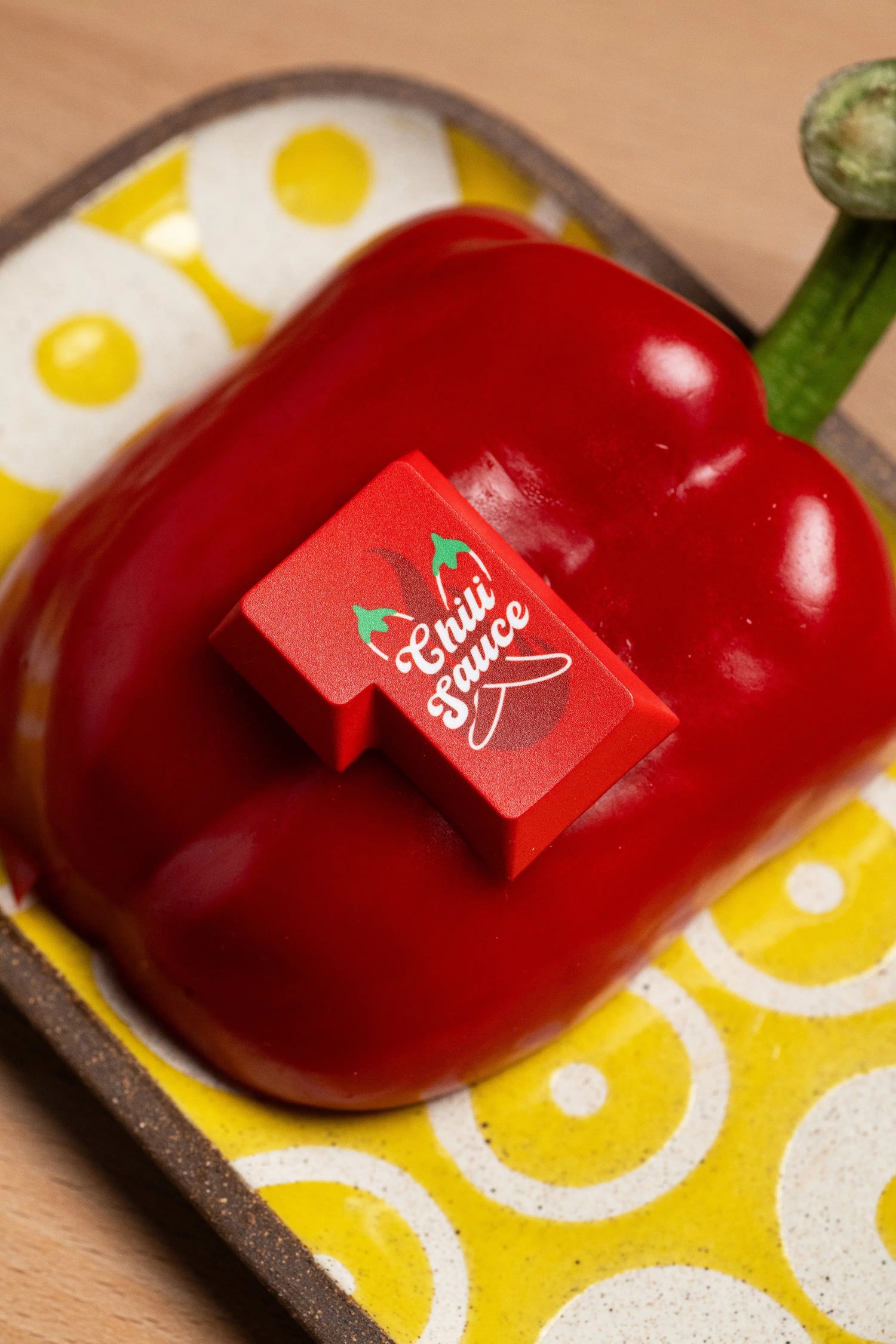 Chili themed personalized keycap set factory height, PBT material material personalized keycap set， Red gradient mechanical keyboard replacement keycap set, compatible with 61/64/68/75/84/87/104 mechanical keyboard replacement keycap