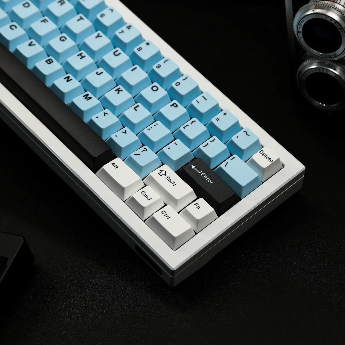 Cloud and Rain Theme Design Keycap Set, PBT Double Color Injection Molding  Personalized Keycap Set, Compatible with 61/64/68/75/84/87/104 Key Mechanical Keyboard