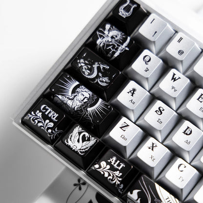 Apollo Sun God Theme theme design, custom set personalized keycap series，PBT material, Original factory height, compatible with 61/64/68/75/84/87/104 mechanical keyboard keycap set