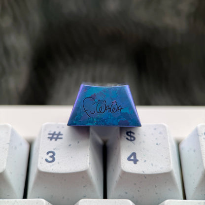 FUWAMOCO theme, 1U titanium alloy personalized keycap, anime and game soft and cute mechanical keyboard decoration keycap