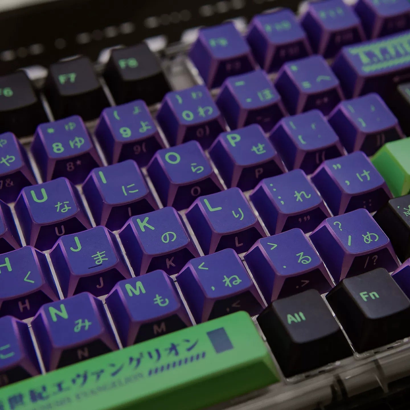 EVA series, EVANGELION-01 theme, folded translucent personalized keycap theme series, PBT material anime game theme creative keycap set