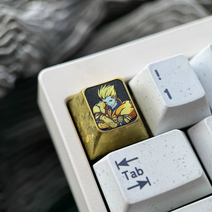 Fate series,Gilgamesh theme,1U titanium alloy personalized keycaps, anime and game mechanical keyboard metal decorative keycaps