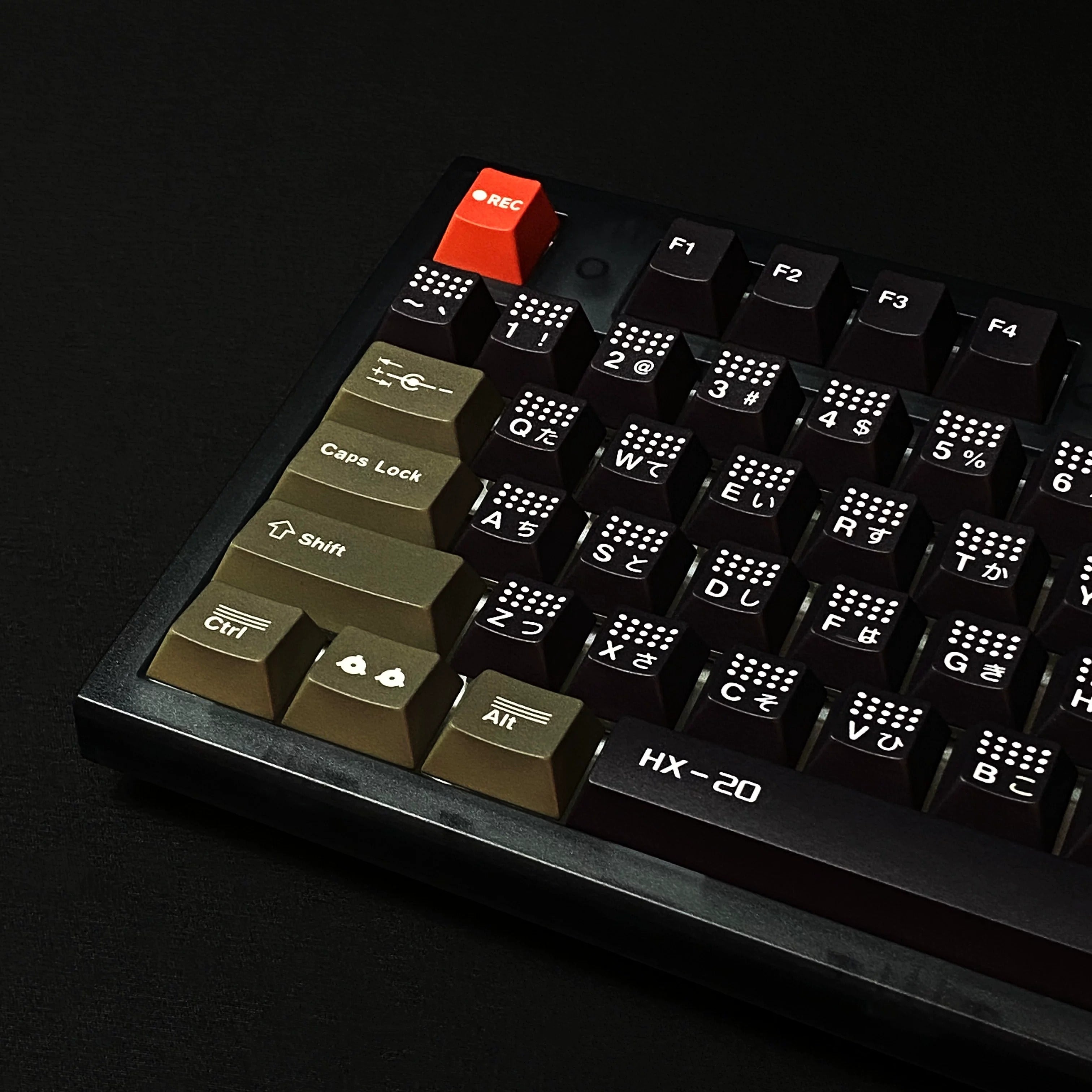 HX-20 retro keycap minimalist style factory height, PBT material material personalized keycap set， Simplified mechanical keyboard replacement keycap set, compatible with 61/64/68/75/84/87/104 mechanical keyboard replacement keycap