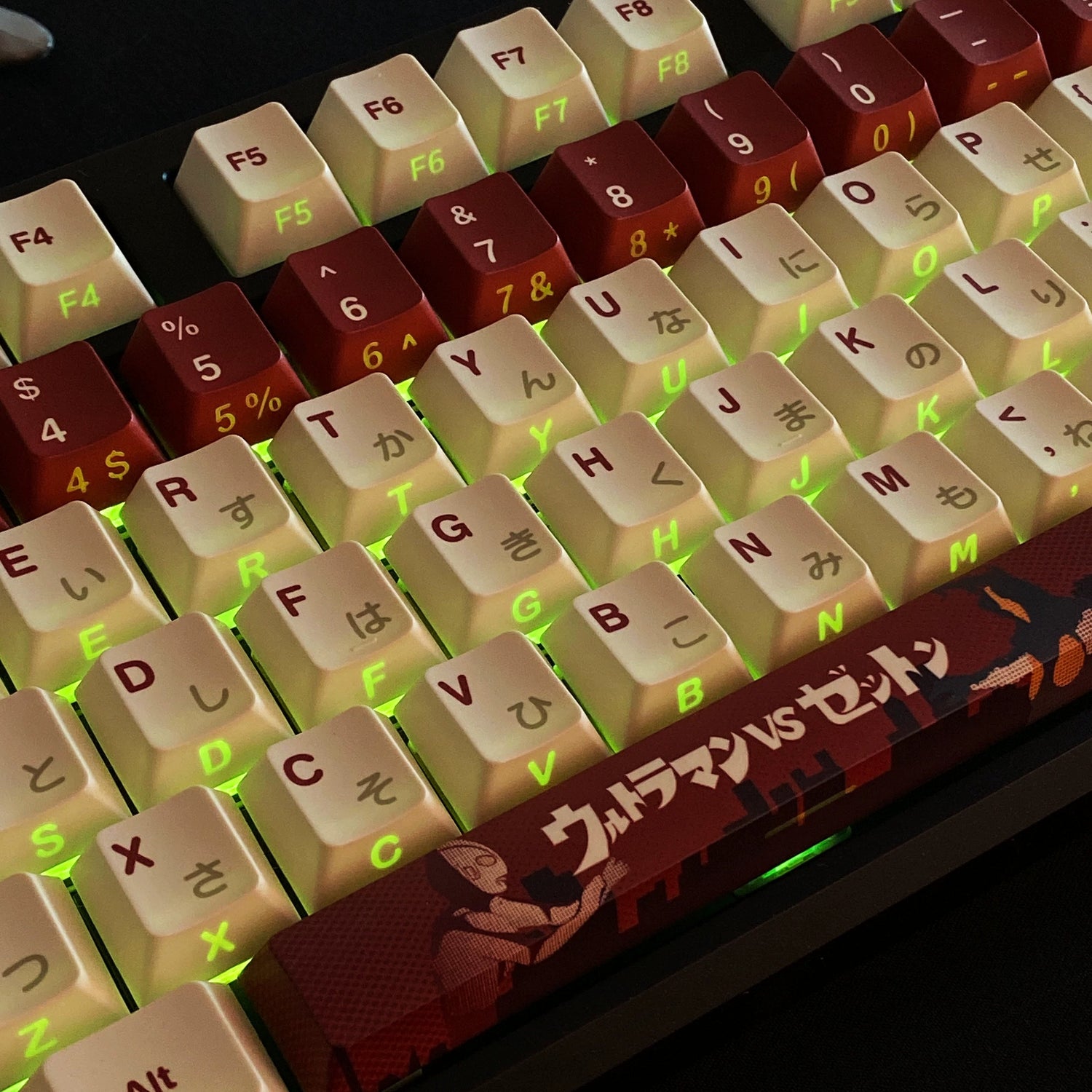 Ultraman series, first generation Ultraman themed personalized keycap set, available in red/black, PBT material original factory highly personalized keycap set, anime and game themed keycaps, suitable for 61/64/68/75/84/87/104 key mechanical keyboards.