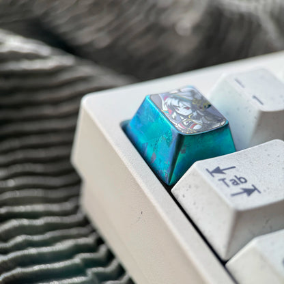 ELSWORD，1 U titanium alloy personalized keycaps, anime and game culture creative art keycaps, mechanical keyboard decorative keycaps