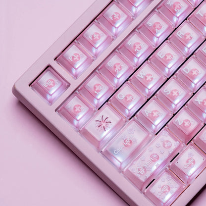 Spring and Jingming Black Theme Theme, Keycap Set PBT/PC Metallic Texture personalized keycap set, , compatible with 61/64/68/75/84/87/104 mechanical keyboard