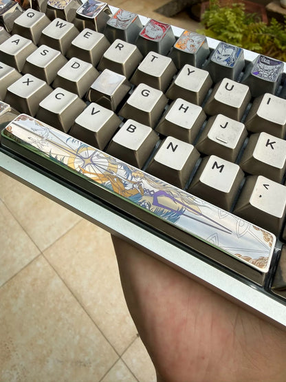 EVA Theme Asuka/ Spear of Longinus 6.25 U Titanium Spacebar, Anime and Game Culture Creative Keycaps, Mechanical Keyboard Decorative Keycaps