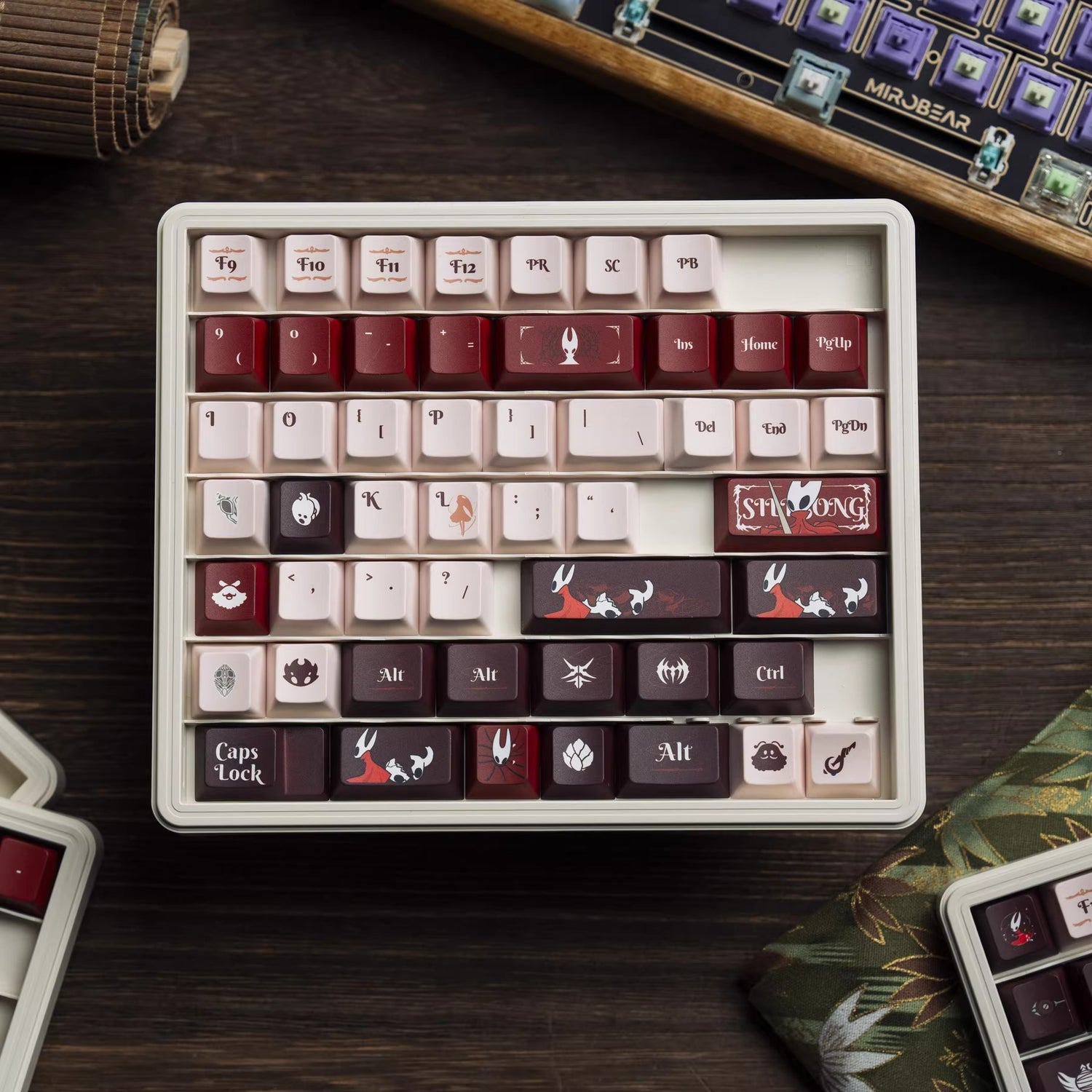 The Hollow Knight theme, PBT material, sublimation， Personalized keycap set, original factory height mechanical keyboard decorative keycap set