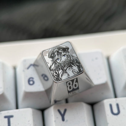 86eightysix，Vladilena Milize， 1U titanium alloy personalized keycaps, game creative cultural mechanical keyboard decorative keycaps