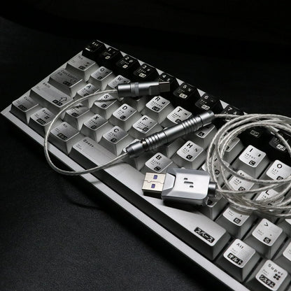 Fine silver flexible wire aviation plug wire, keyboard cable 8K keyboard custom data cable, Handmade data cable for mechanical keyboard, customized keyboard cable