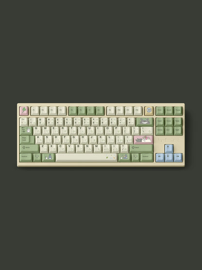 Miyazaki Hayao anime series, My Neighbor Totoro theme design keycaps set, Compatible with 61/64/68/75/84/87/104 Key Mechanical Keyboard Keycap Set