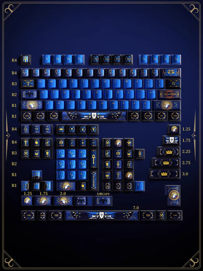 King/Emperor theme, metal paint PBT material personalized keycap set, factory high decorative keycap set