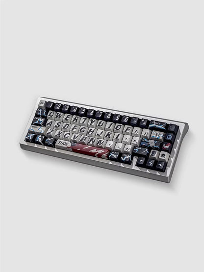 The God of Thunder themed personalized keycap set, PBT material Nordic mythology series, mechanical keyboard decorative keycap set