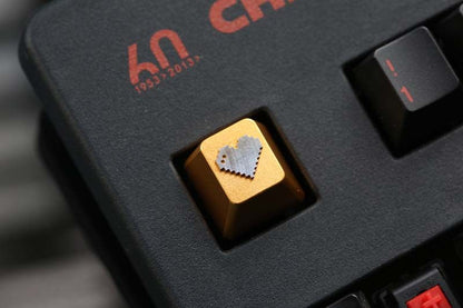 love ❤ Pixel style, metal CNC, aluminum alloy creative decorative keycaps