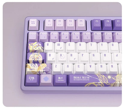 Genshin Impact‌，Nicole Reeyn PBT material personalized keycap set, anime keycap culture peripheral mechanical keyboard decoration keycaps， Compatible with 61/64/68/75/84/87/104 key mechanical keyboard keycap set