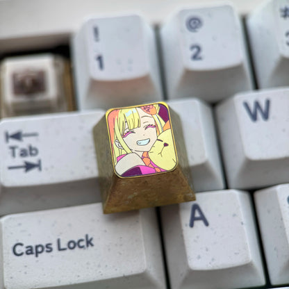 Cosmic Princess Kaguya! Theme design, 1U titanium alloy personalized keycaps, science fiction, music, fantasy mechanical keyboard decorative keycaps.