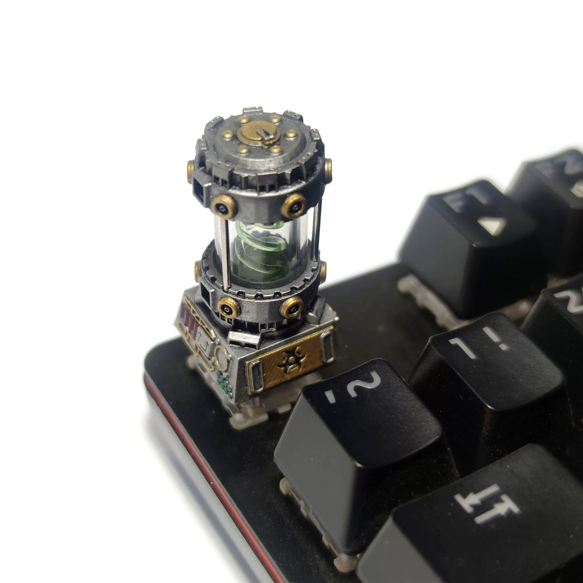 Resident Evil themed resin coated bio gene spiral personalized keycaps, mechanical keyboard decorative keycaps